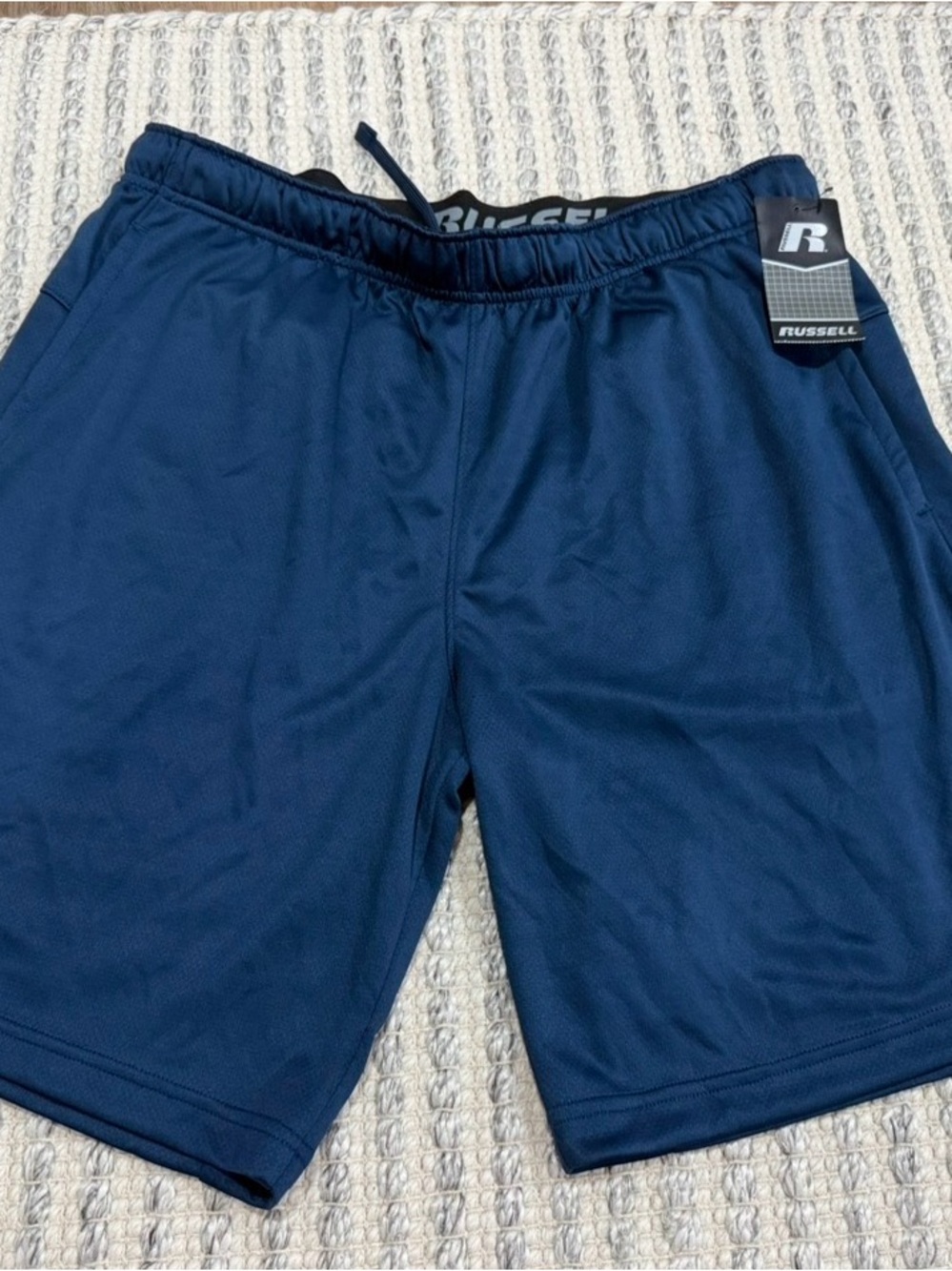 Russell Athletic Men's Navy Blue Performance Mesh Shorts
